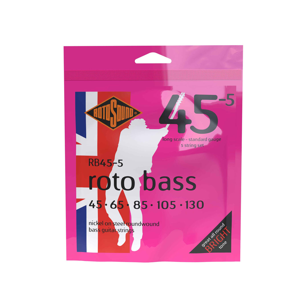 Rotosound Roto Bass Nickel Standard Bass Guitar Strings (5-String Set)